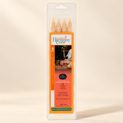 Harmony Cone Unscented Ear Candles 4 Pack — product packaging, image 1