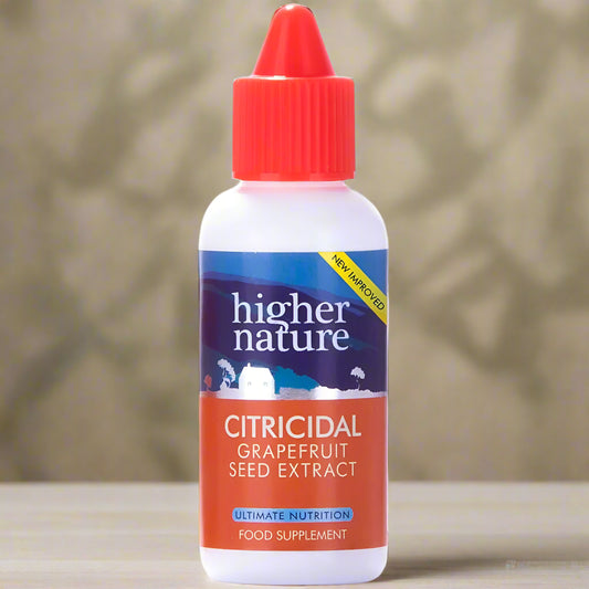 Front view of Higher Nature Citricidal Liquid – 45ml bottle