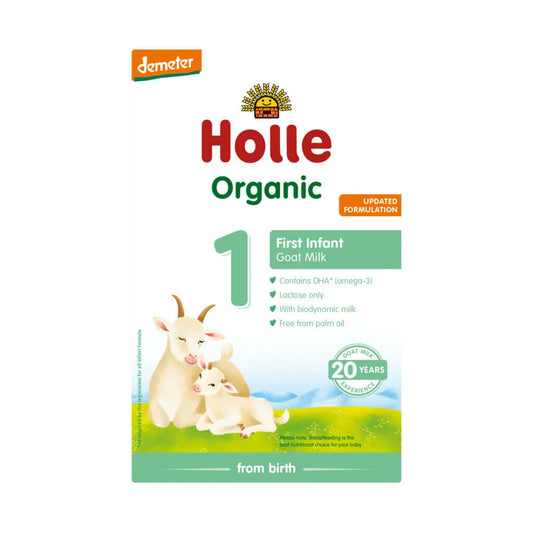 Holle Organic Infant Goat Milk Formula 1 5 x 400g suitable from birth