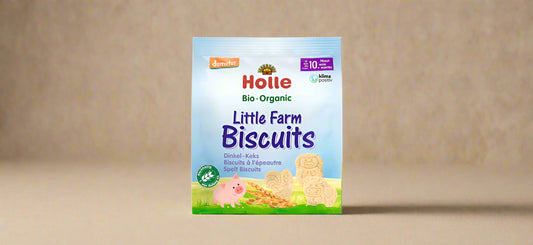 Holle Organic Little Farm Spelt Biscuits 8 x 100g animal-shaped snacks