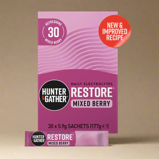Hunter & Gather Mixed Berry Electrolytes 30 sachets for hydration and recovery
