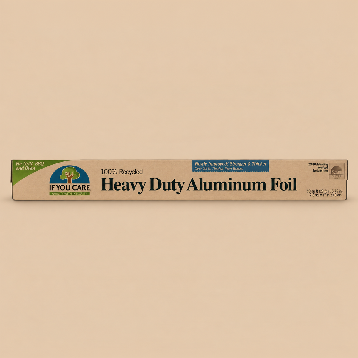 If You Care Heavy Duty Recycled Aluminium Foil – 7m × 40cm — product pack on a beige background