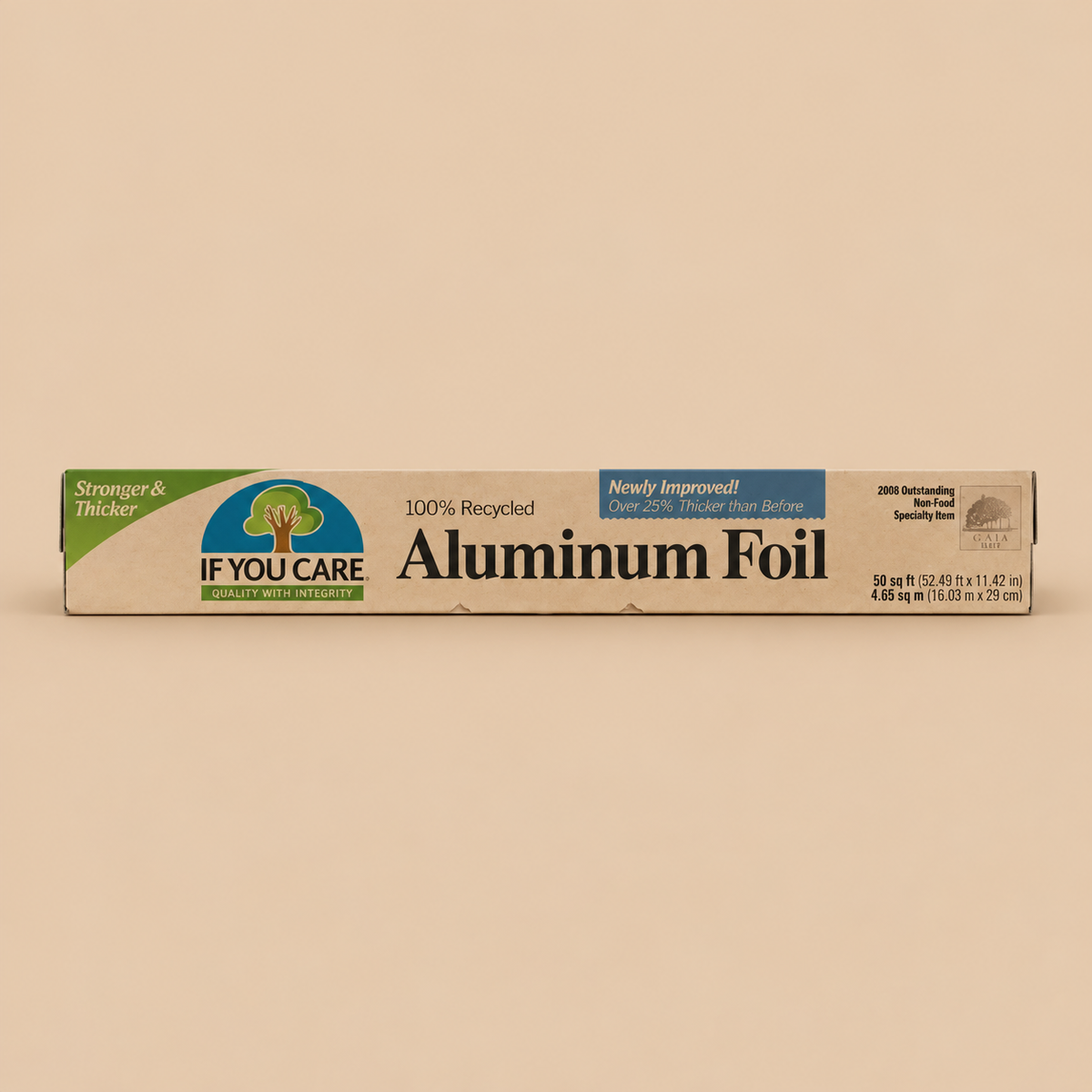 If You Care Recycled Aluminium Foil – 16m × 29cm — product pack on a beige background