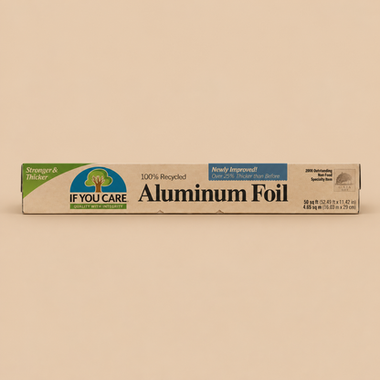 If You Care Recycled Aluminium Foil – 16m × 29cm — product pack on a beige background