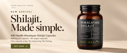 New at Irish Health Store: KIKI Health Himalayan Shilajit, 600mg per capsule, 60 vegan capsules. One capsule a day. Buy now.