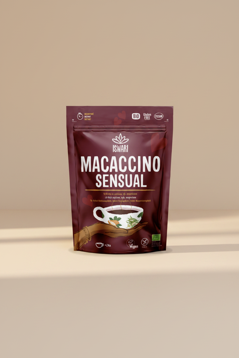 Iswari Macaccino Sensual package on a white background