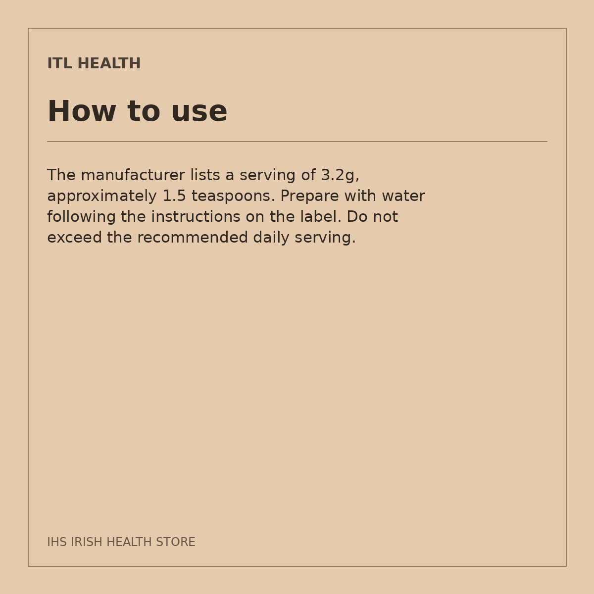 ITL Health MAG365 BF Exotic Lemon – 180g: how to use