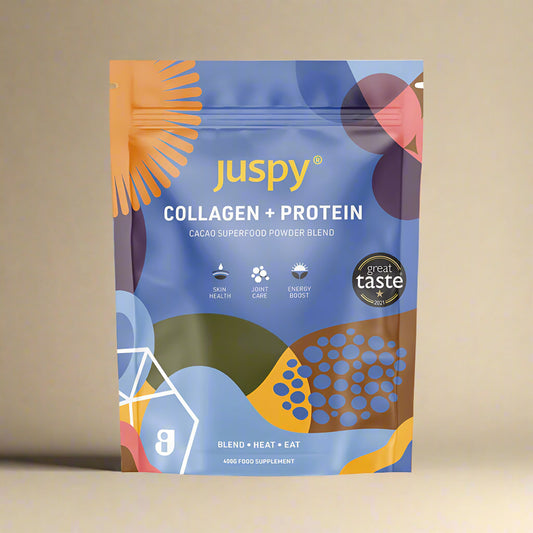 Juspy Collagen Blend 400g with marine collagen and cacao – Irish Health Store