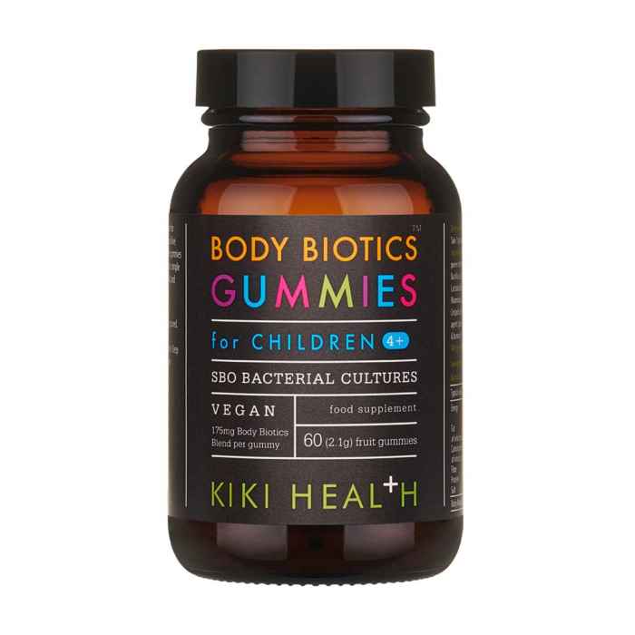 Kiki Biotics Gummies – Probiotic Fruit Gummies for Kids, 60 Count.