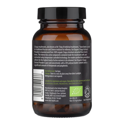  Kiki Chaga Powder Supplement Facts and Label