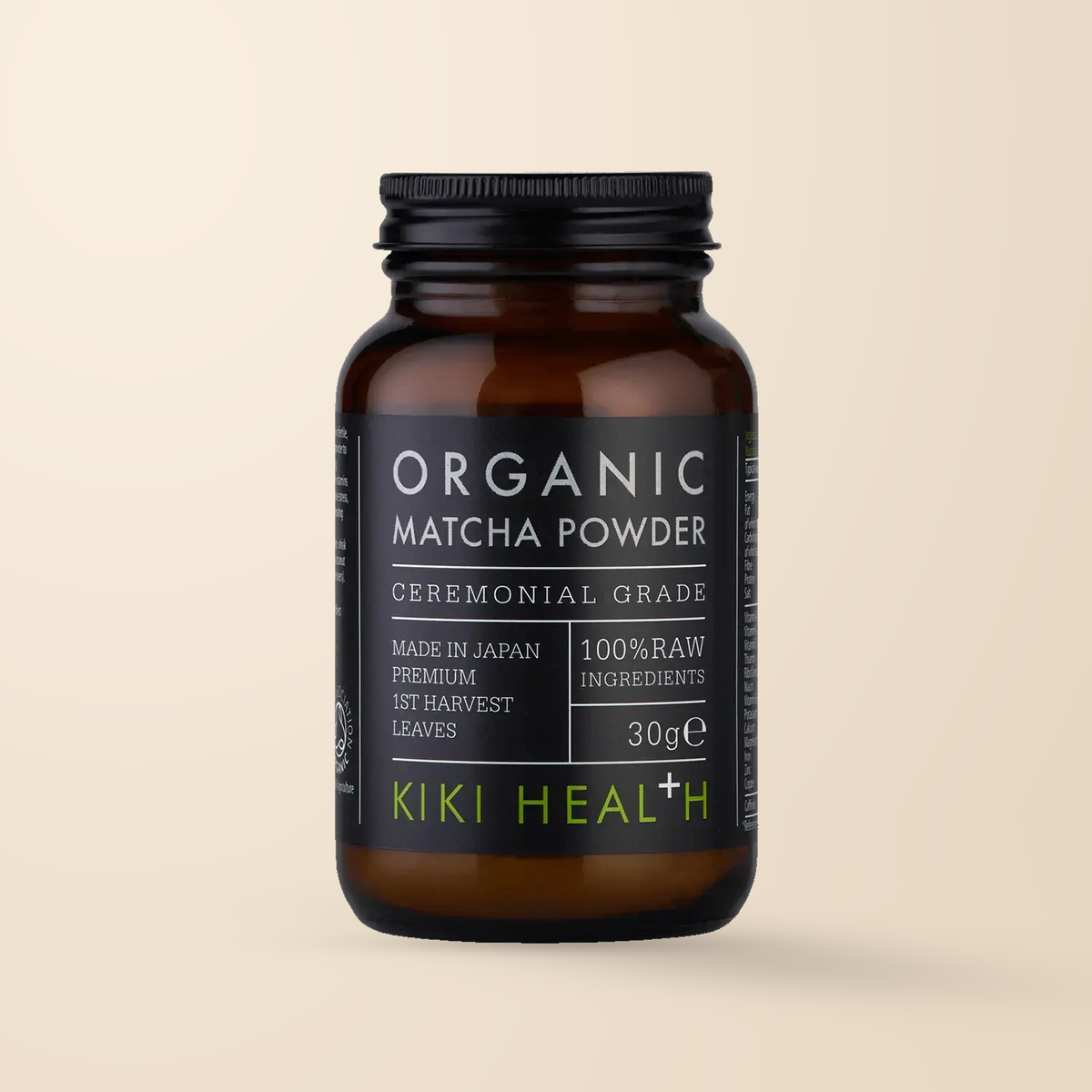 KIKI Health Organic Ceremonial Matcha Powder – 30g authentic product packaging