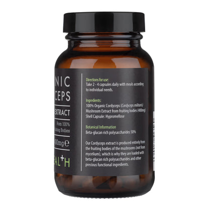  Open Bottle of Cordyceps Mushroom Capsules by Kiki