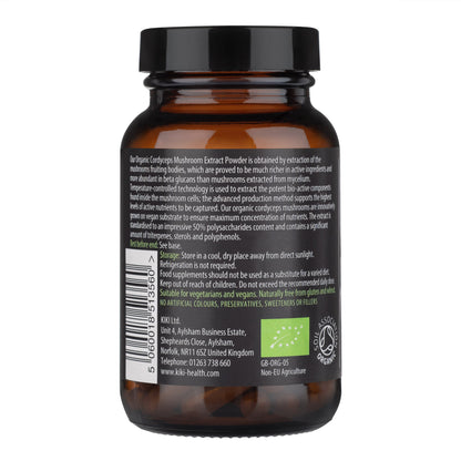 Kiki Cordyceps Mushroom Extract – Supplement Facts & Ingredients