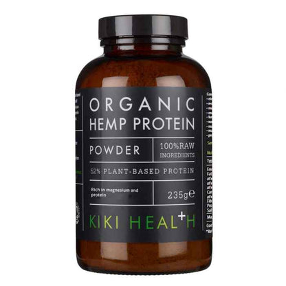 Kiki Health Organic Hemp Protein Powder – Cold-Milled, Vegan, & High in Protein, 235g