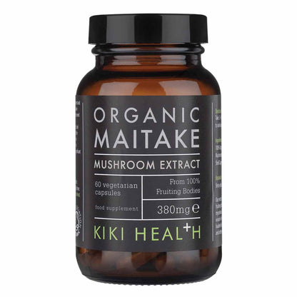 Kiki Maitake Mushroom Extract – 60 Vegan Capsules Front Label