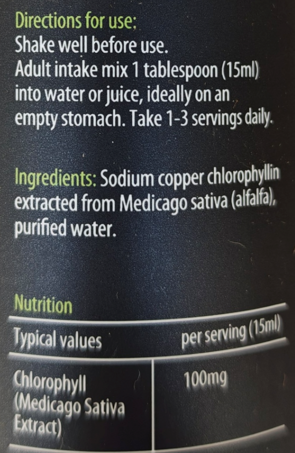 Kiki liquid chlorophyll 125ml