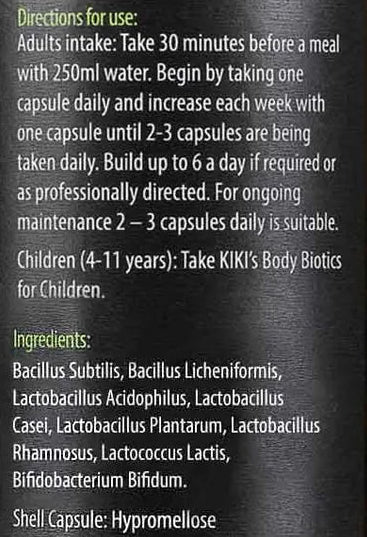 Kiki SBO Probiotics Vegan Capsules
