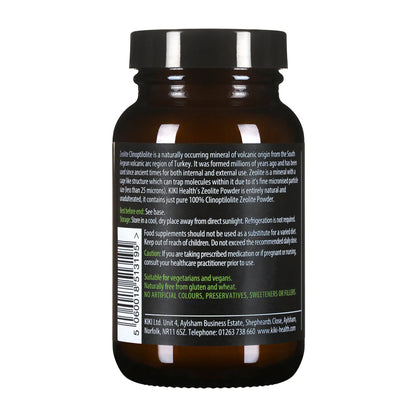 Kiki Zeolite Powder bottle, back label
