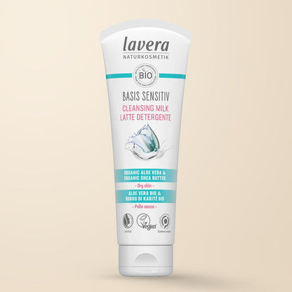 Lavera Basis Sensitiv Cleansing Milk – 125ml authentic product packaging
