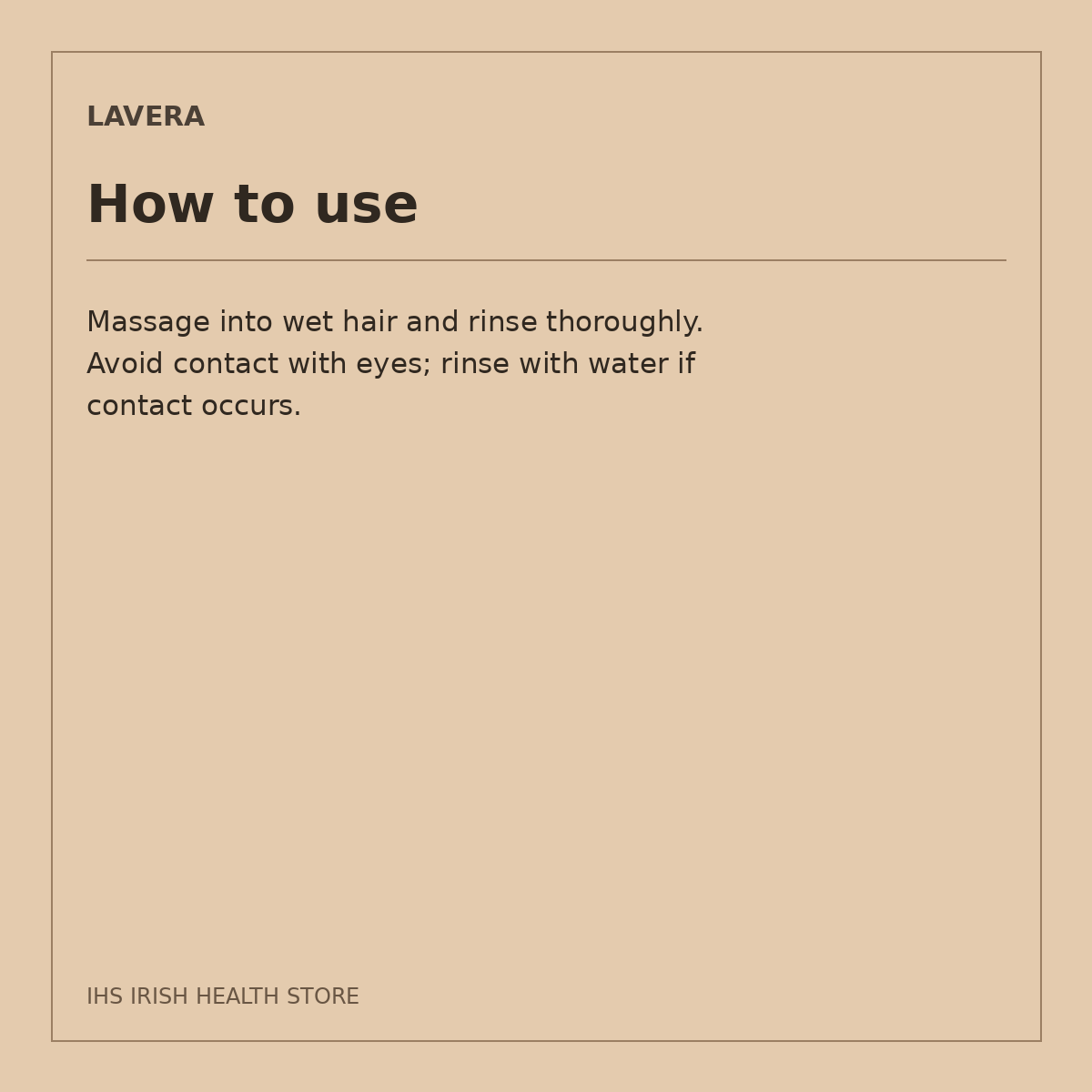 Lavera Basis Sensitiv Moisture & Care Shampoo – 250ml: how to use