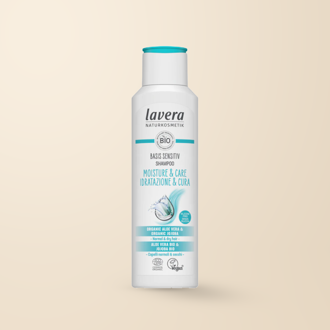 Lavera Basis Sensitiv Moisture & Care Shampoo – 250ml authentic product packaging