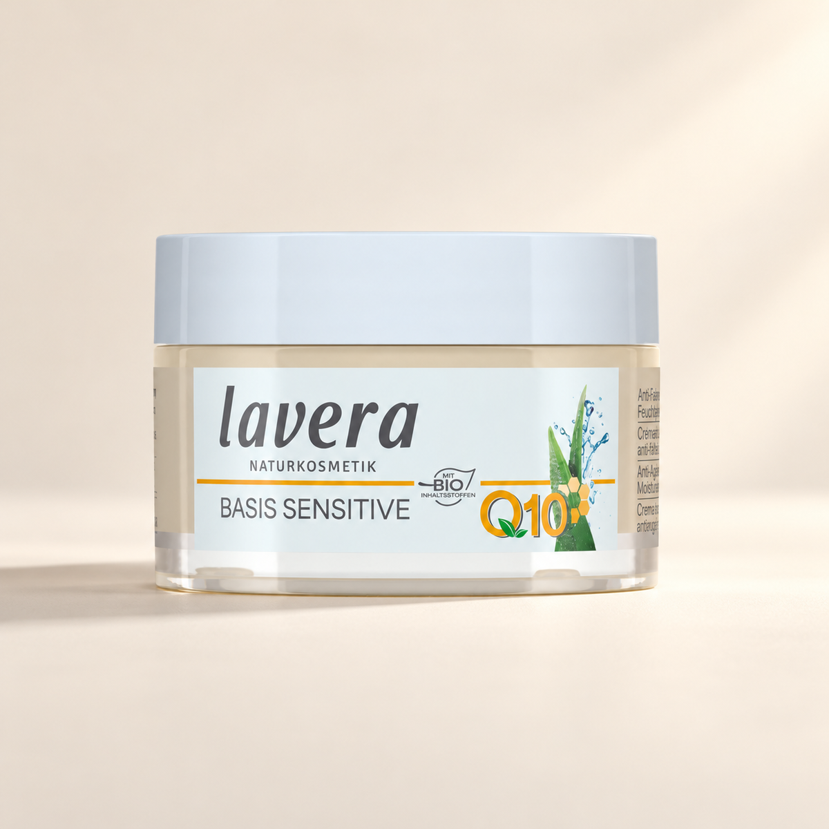 Lavera Basis Sensitive Q10 Anti-Ageing Moisturising Cream 50ml — product packaging, image 2