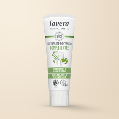 Lavera Complete Care Mint Toothpaste with Fluoride – 75ml authentic product packaging