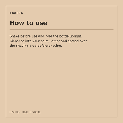 Lavera Men Sensitiv Gentle Shaving Foam – 150ml: how to use