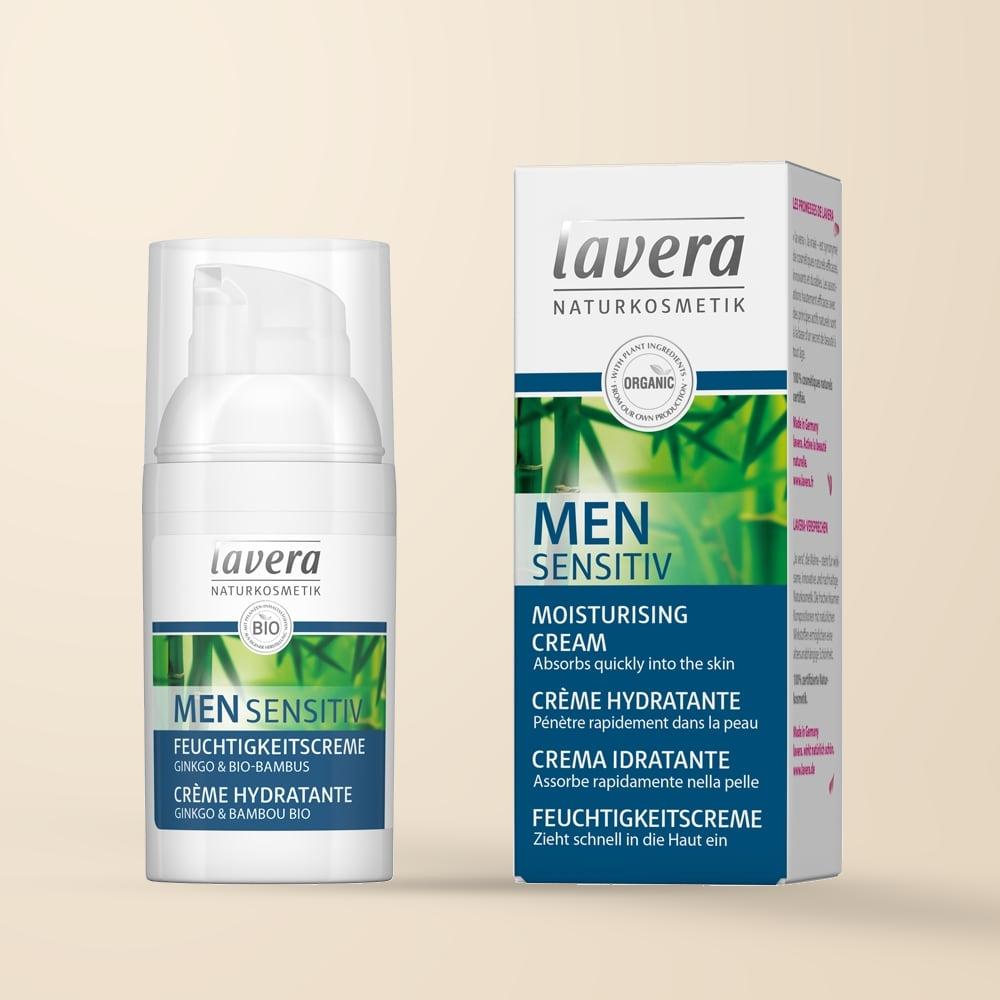 Lavera Men Sensitiv Moisturising Cream – 30ml authentic product packaging