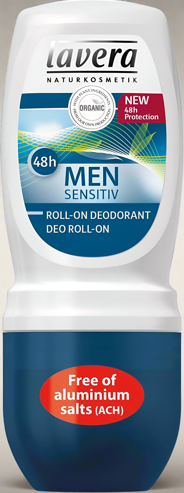 Front view of Lavera Men Sensitive 24hr Roll-On Deodorant – 50ml