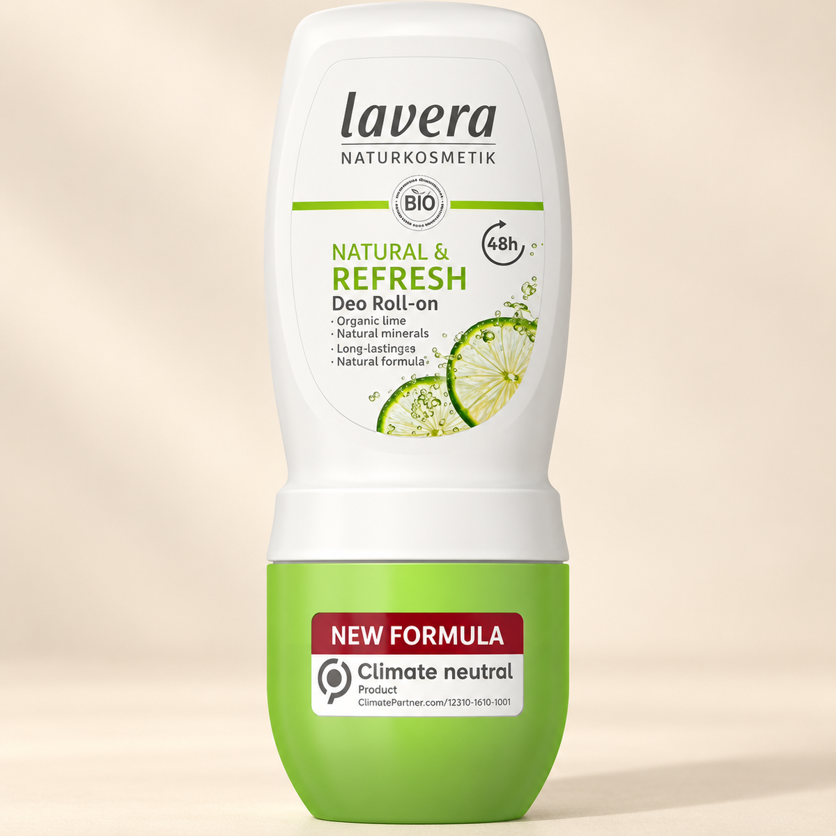 Lavera Natural & Refresh Roll-On Deodorant 50ml — product packaging, image 1