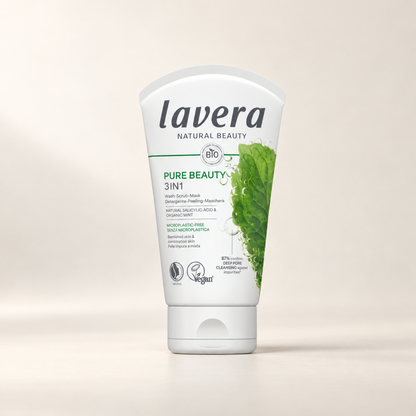 Lavera Pure Beauty 3in1 Wash Scrub Mask 125ml – product packaging