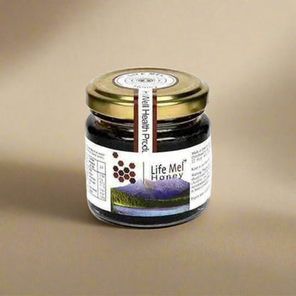 LifeMel Life Mel Honey 120g jar with premium botanical infusion
