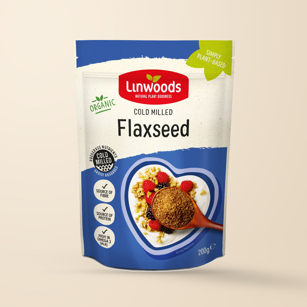 Linwoods Organic Milled Flaxseed – 200g authentic product packaging