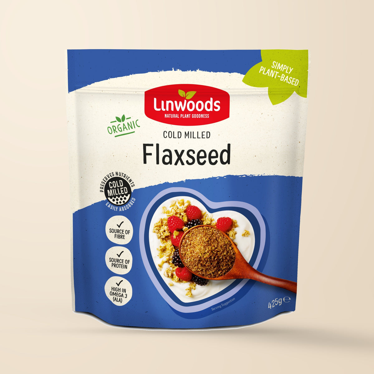 Linwoods Organic Milled Flaxseed – 425g authentic product packaging