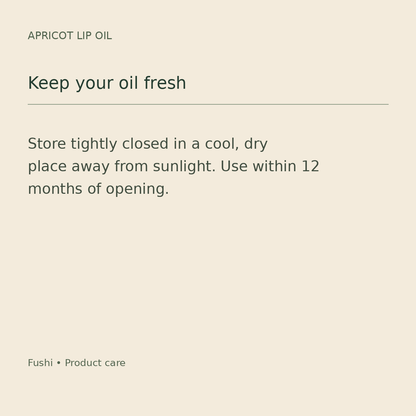 Fushi Apricot Lip Oil with Jojoba – Roll-On 10ml – lip care guide