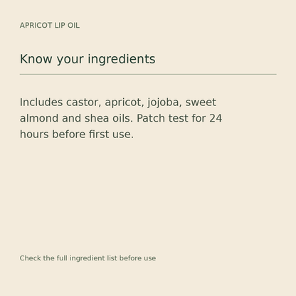 Fushi Apricot Lip Oil with Jojoba – Roll-On 10ml – lip ingredients guide