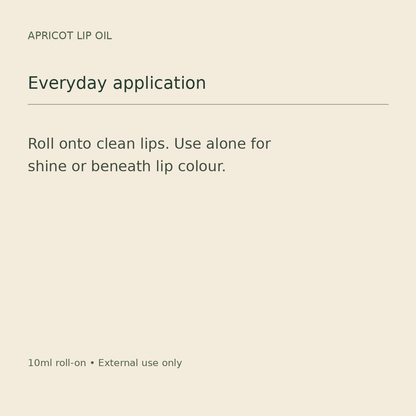 Fushi Apricot Lip Oil with Jojoba – Roll-On 10ml – lip use guide
