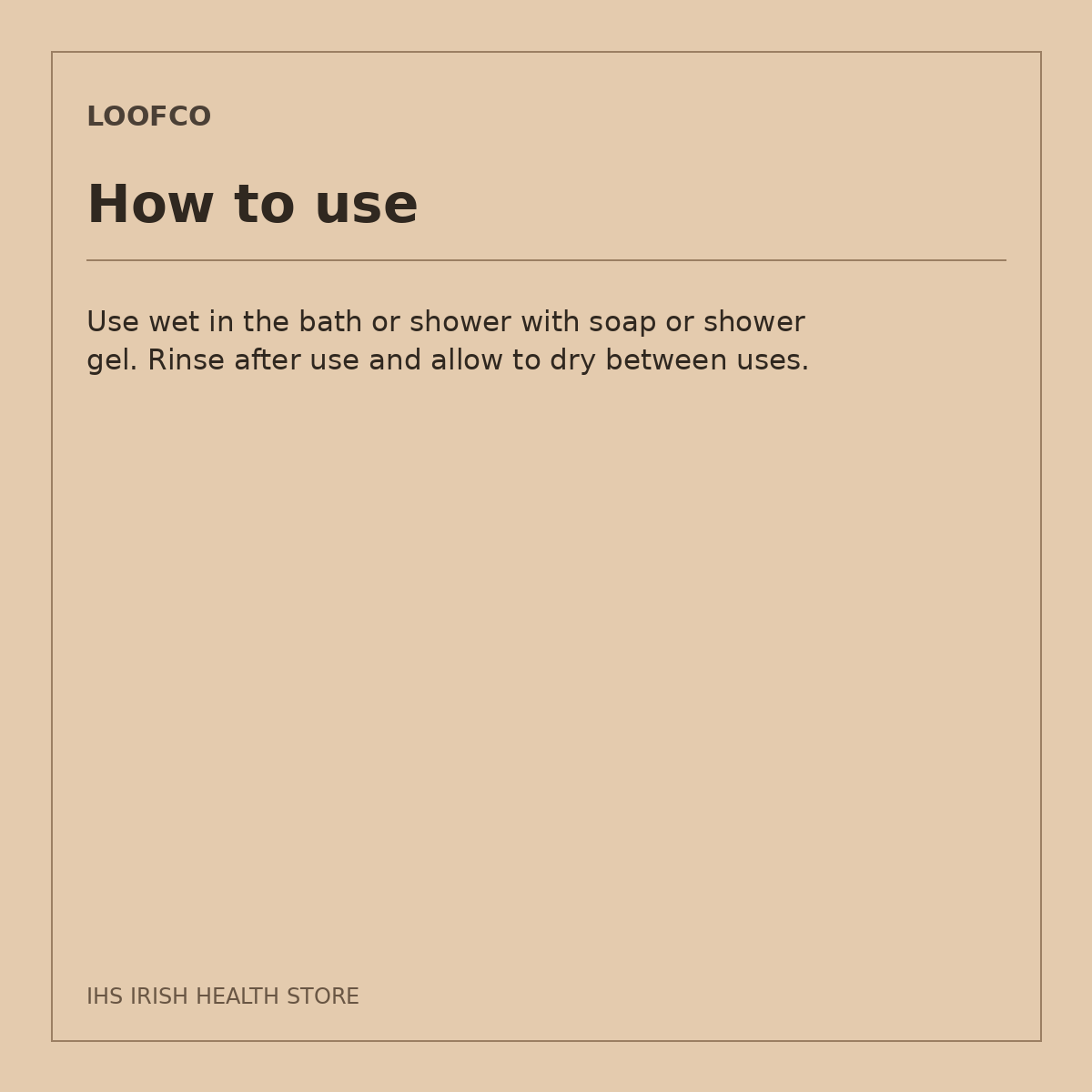 LoofCo Back Brush – 1 brush: how to use