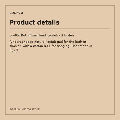 LoofCo Bath-Time Heart Loofah – 1 loofah: product details