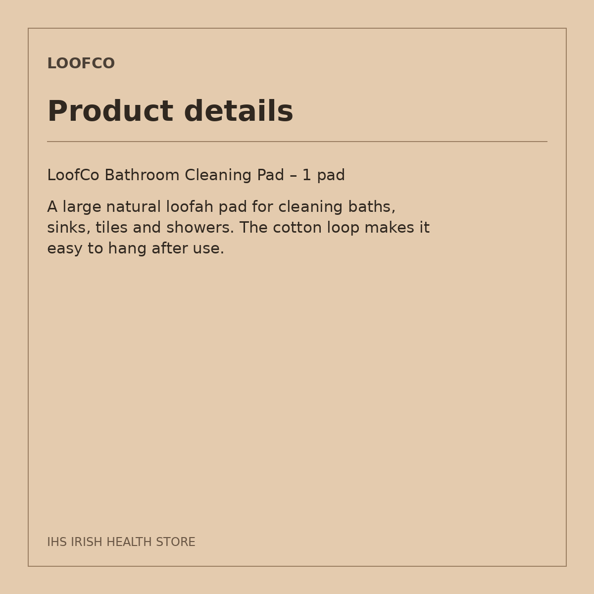 LoofCo Bathroom Cleaning Pad – 1 pad: product details