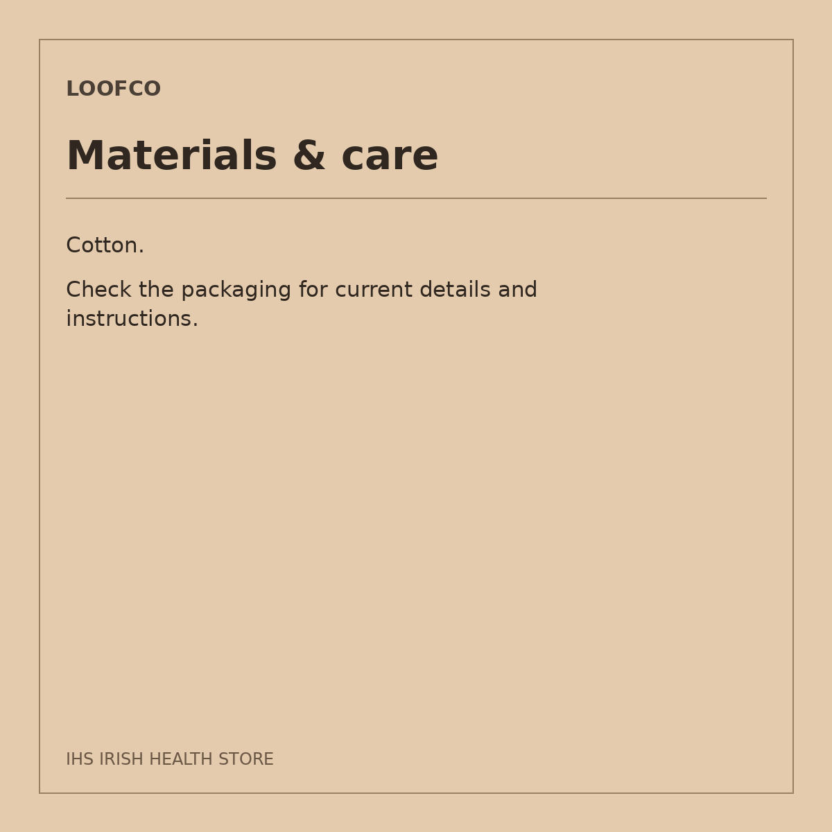 LoofCo Cotton Cleansing Mitt – 1 mitt: materials & care