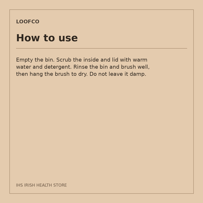 LoofCo Household Bin Brush – 1 brush: how to use
