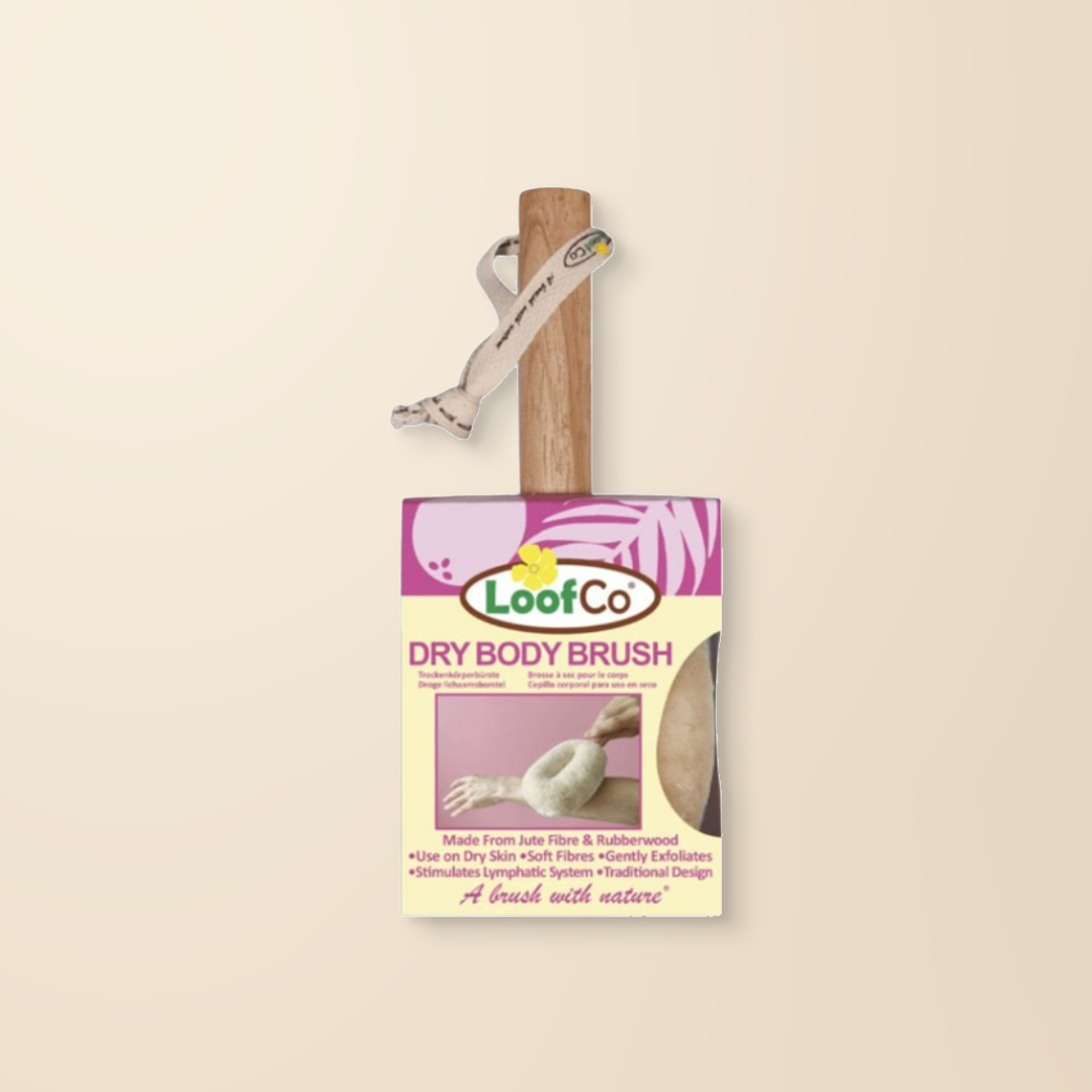 LoofCo Jute Dry Body Brush – 1 brush authentic product packaging