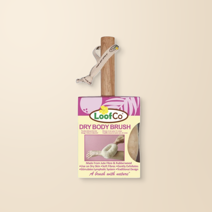 LoofCo Jute Dry Body Brush – 1 brush authentic product packaging