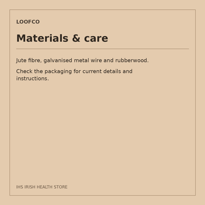 LoofCo Jute Dry Body Brush – 1 brush: materials & care