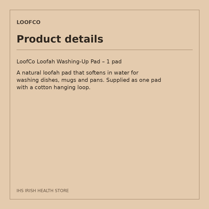LoofCo Loofah Washing-Up Pad – 1 pad: product details