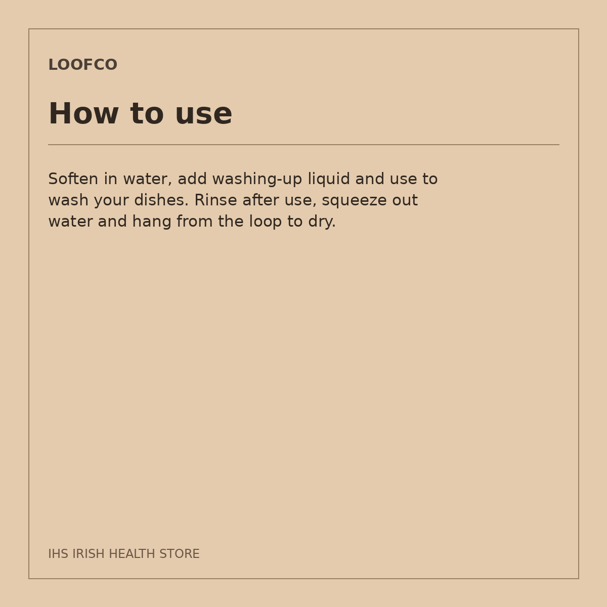 LoofCo Loofah Washing-Up Pad – 1 pad: how to use