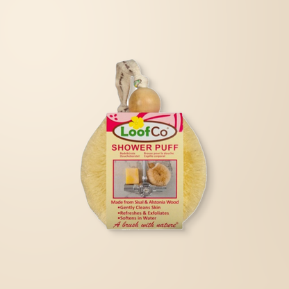 LoofCo Sisal Shower Puff – 1 puff authentic product packaging