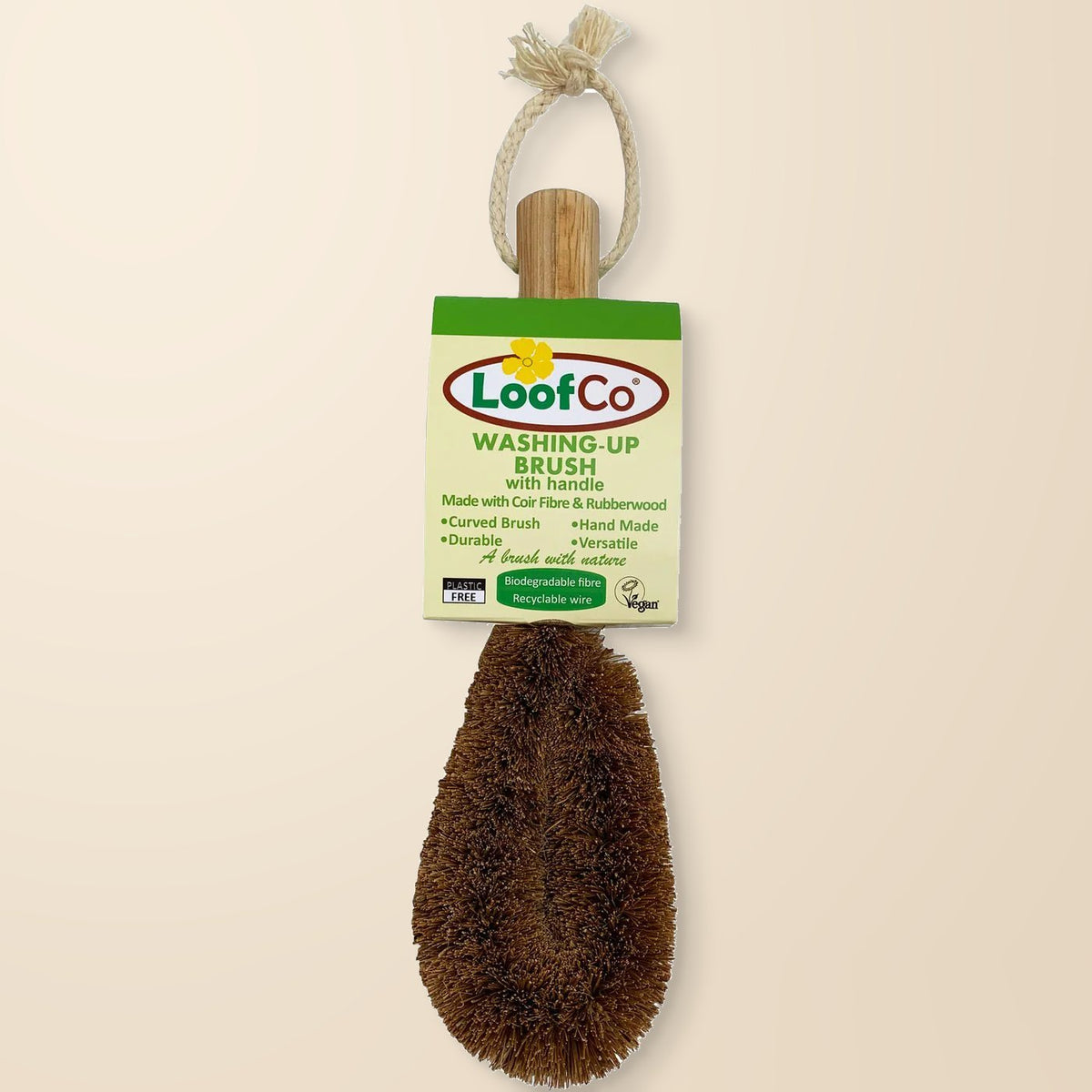 LoofCo Washing-Up Brush with Handle – 1 brush authentic product packaging